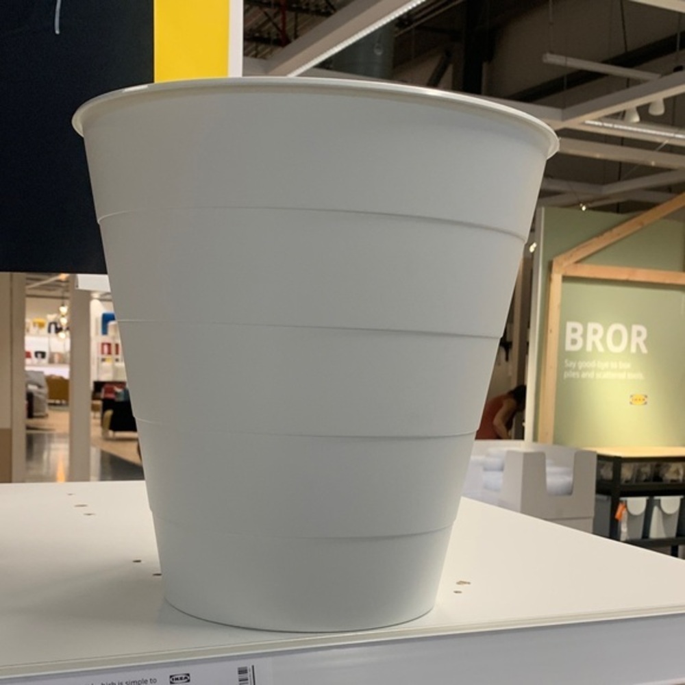 Basic & Sturdy White Waste Bin from IKEA